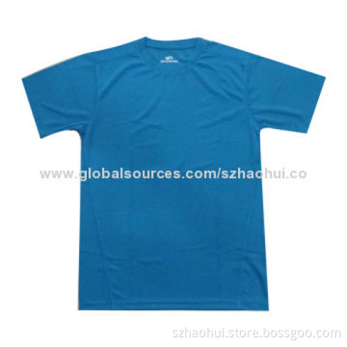 Promotional cheap dry fit round neck T-shirt, OEM manufacturer